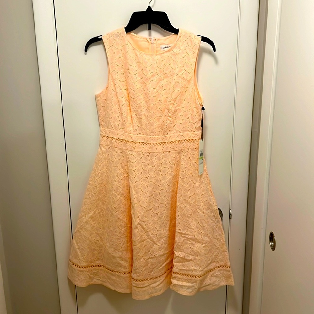 NWT Calvin Klein Pink Eyelet Dress 😍